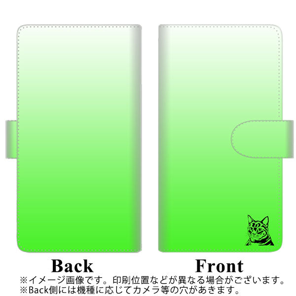 au エクスペリアXZ SOV34 高画質仕上げ プリント手帳型ケース(通常型)【YI864 イニシャル ネコ W】