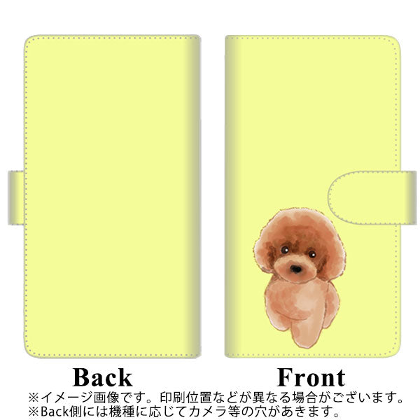 docomo アローズ ビー F-04K 高画質仕上げ プリント手帳型ケース(通常型)【YJ051 トイプードルレッド（イエロー）】