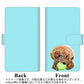 Xperia Ace III A203SO Y!mobile 高画質仕上げ プリント手帳型ケース(通常型)【YJ054 トイプードル＆ボール（ブルー）】