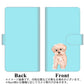 AQUOS wish SHG06 au 高画質仕上げ プリント手帳型ケース(通常型)【YJ062 トイプードルアプリコット（ブルー）】
