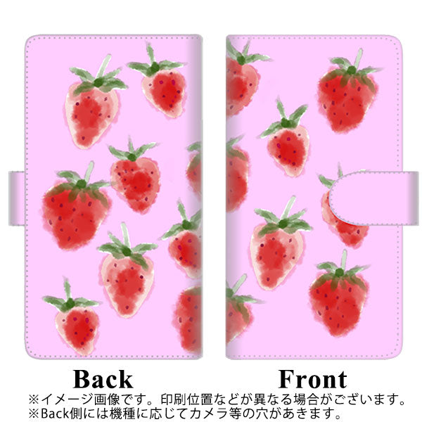 docomo ギャラクシー S10+ オリンピック限定モデル SC-05L 高画質仕上げ プリント手帳型ケース(通常型)【YJ180 イチゴ 水彩180】