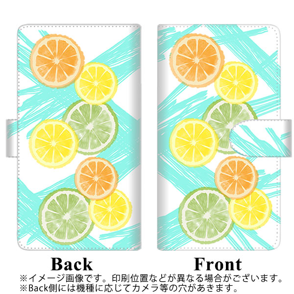 iPhone X 高画質仕上げ プリント手帳型ケース(通常型)【YJ183 オレンジライム】