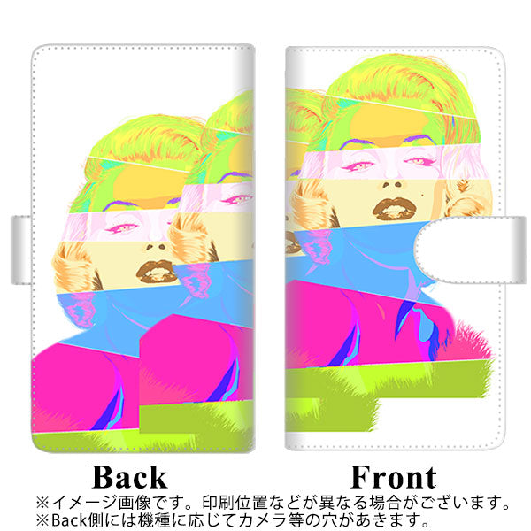 docomo アローズ ビー F-04K 高画質仕上げ プリント手帳型ケース(通常型)【YJ208 マリリンモンローデザイン（A）】