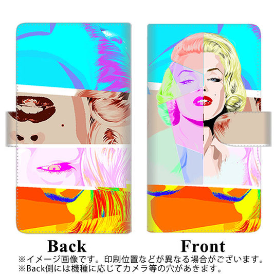 らくらくスマートフォン F-52B docomo YJ210 マリリンモンローデザイン（C） 通常型 プリント手帳型ケース