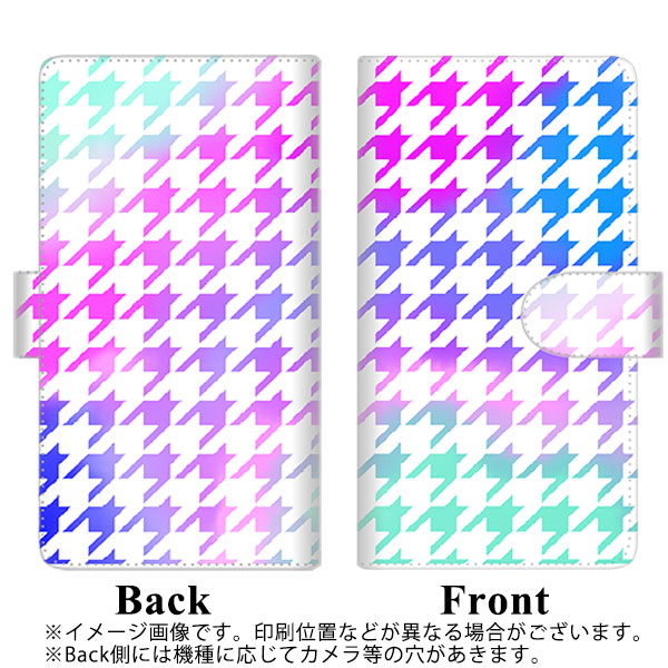 softbank arrows U 801FJ 高画質仕上げ プリント手帳型ケース(通常型)【YJ235 千鳥格子（グラデーション）】