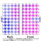 iPhone5/iPhone5s 高画質仕上げ プリント手帳型ケース(通常型)【YJ236 千鳥格子（ピンクブルー）】