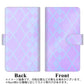 AQUOS wish A104SH Y!mobile 高画質仕上げ プリント手帳型ケース(通常型)【YJ240 アーガイル ブルーパープル】