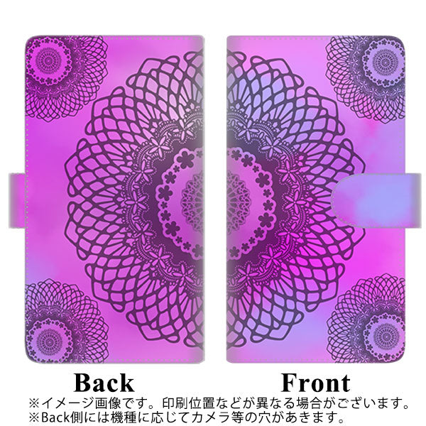 Galaxy S23 SC-51D docomo 高画質仕上げ プリント手帳型ケース(通常型)【YJ344 レース】