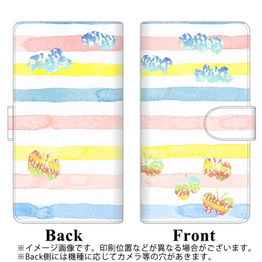 Android One S5 高画質仕上げ プリント手帳型ケース(通常型)【YJ420 メルヘンちょうちょ】