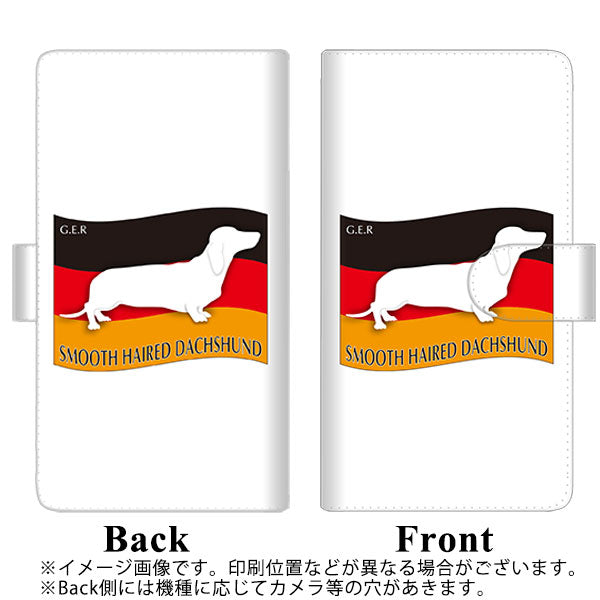 SoftBank シンプルスマホ5 A001SH 高画質仕上げ プリント手帳型ケース(通常型)【ZA819  スムースヘアードダックスフンド】