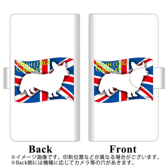 SoftBank アクオスゼロ6 高画質仕上げ プリント手帳型ケース(通常型)【ZA853  ウェルシュコーギーカーディガン】