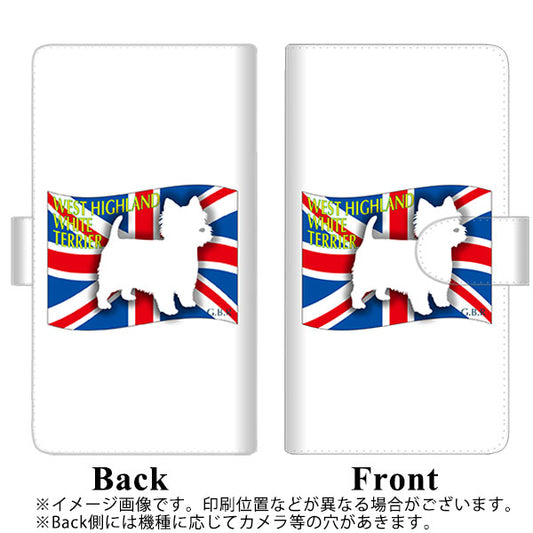 SoftBank アクオスゼロ6 高画質仕上げ プリント手帳型ケース(通常型)【ZA856  ウエストハイランドホワイトテリア】
