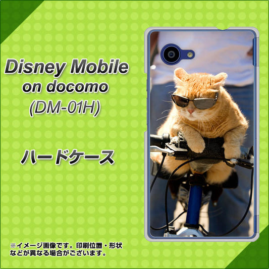 docomo ディズニーモバイル DM-01H 高画質仕上げ 背面印刷 ハードケース【595 にゃんとサイクル】