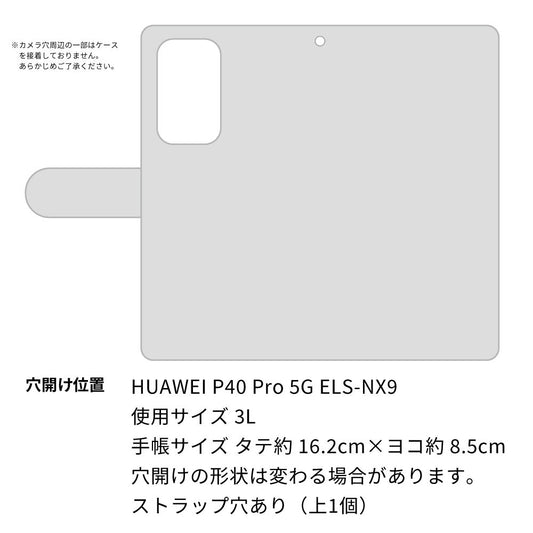 HUAWEI（ファーウェイ） P40 Pro 5G ELS-NX9 高画質仕上げ プリント手帳型ケース(通常型)【YD969 Ｋワークス】