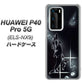 HUAWEI（ファーウェイ） P40 Pro 5G ELS-NX9 高画質仕上げ 背面印刷 ハードケース【158 ブラックドルフィン】