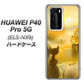 HUAWEI（ファーウェイ） P40 Pro 5G ELS-NX9 高画質仕上げ 背面印刷 ハードケース【400 たそがれの猫】