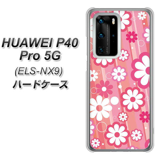 HUAWEI（ファーウェイ） P40 Pro 5G ELS-NX9 高画質仕上げ 背面印刷 ハードケース【751 マーガレット（ピンク系）】
