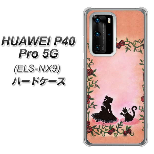 HUAWEI（ファーウェイ） P40 Pro 5G ELS-NX9 高画質仕上げ 背面印刷 ハードケース【1096 お姫様とネコ（カラー）】