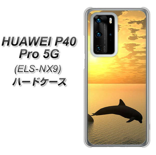 HUAWEI（ファーウェイ） P40 Pro 5G ELS-NX9 高画質仕上げ 背面印刷 ハードケース【VA845 夕暮れのドルフィン】