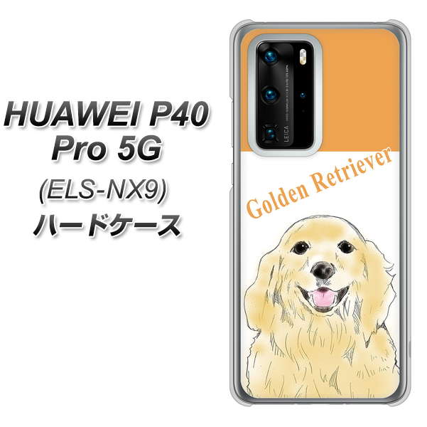 HUAWEI（ファーウェイ） P40 Pro 5G ELS-NX9 高画質仕上げ 背面印刷 ハードケース【YD827 ゴールデンレトリバー03】