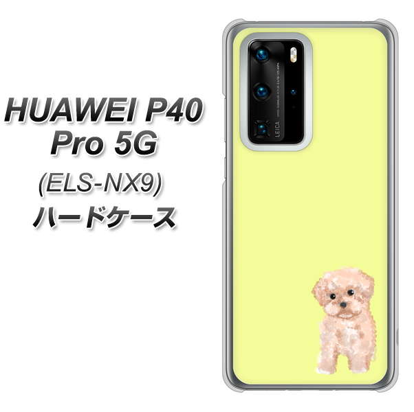 HUAWEI（ファーウェイ） P40 Pro 5G ELS-NX9 高画質仕上げ 背面印刷 ハードケース【YJ064 トイプードルアプリコット（イエロー）】