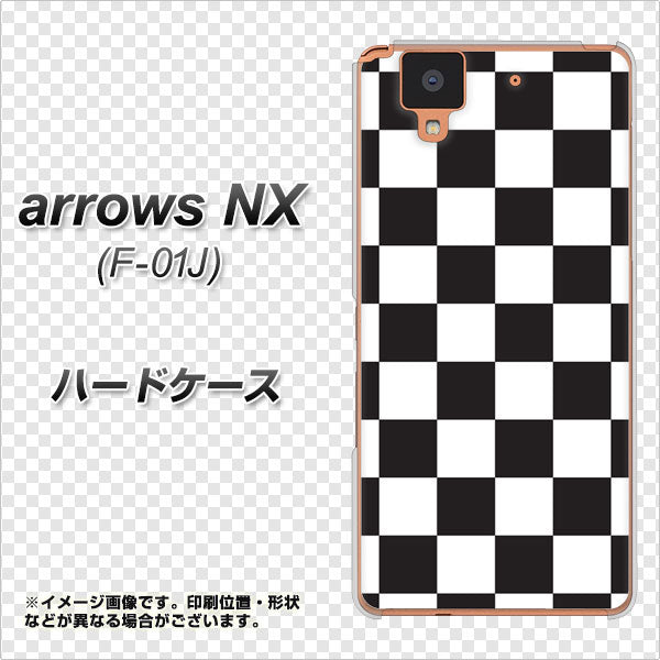 docomo アローズ NX F-01J 高画質仕上げ 背面印刷 ハードケース【151 フラッグチェック】