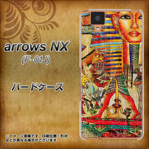 docomo アローズ NX F-01J 高画質仕上げ 背面印刷 ハードケース【329 ナイル ツタンカーメン】