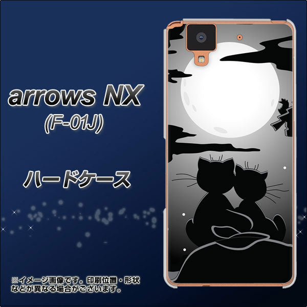 docomo アローズ NX F-01J 高画質仕上げ 背面印刷 ハードケース【342 月夜の二人】