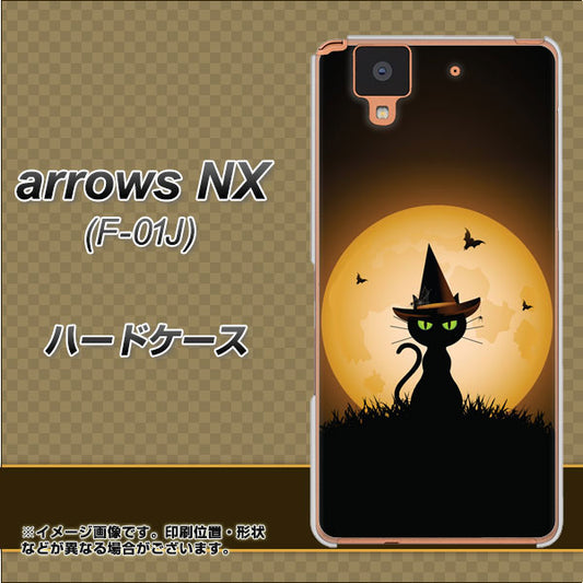 docomo アローズ NX F-01J 高画質仕上げ 背面印刷 ハードケース【440 猫の魔法使い】
