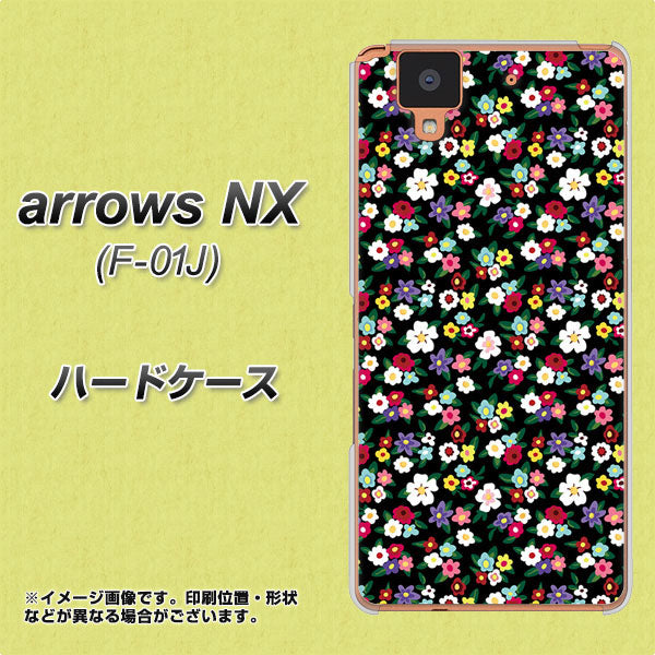 docomo アローズ NX F-01J 高画質仕上げ 背面印刷 ハードケース【778 マイクロリバティプリントBK】