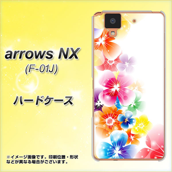 docomo アローズ NX F-01J 高画質仕上げ 背面印刷 ハードケース【1209 光と花】