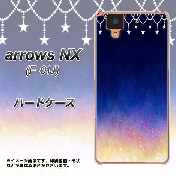 docomo アローズ NX F-01J 高画質仕上げ 背面印刷 ハードケース【MI803 冬の夜空】