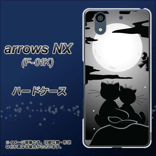 docomo アローズ NX F-01K 高画質仕上げ 背面印刷 ハードケース【342 月夜の二人】