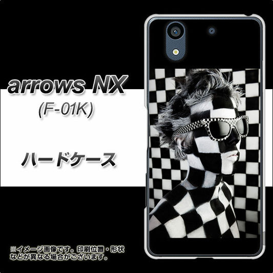 docomo アローズ NX F-01K 高画質仕上げ 背面印刷 ハードケース【357 bk&wh】