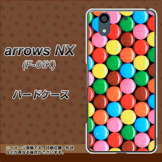 docomo アローズ NX F-01K 高画質仕上げ 背面印刷 ハードケース【448 マーブルチョコ】