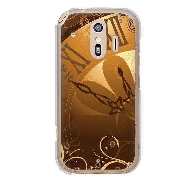 らくらくスマートフォン me F-01L docomo 高画質仕上げ 背面印刷 ハードケース 【185 時を刻む針】