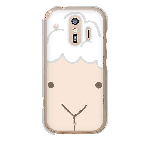 らくらくスマートフォン me F-01L docomo 高画質仕上げ 背面印刷 ハードケース ドアップアニマル