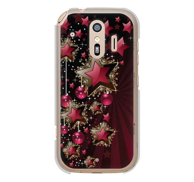 らくらくスマートフォン me F-01L docomo 高画質仕上げ 背面印刷 ハードケース 【434 星の壁】