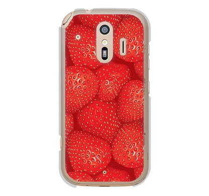 らくらくスマートフォン me F-01L docomo 高画質仕上げ 背面印刷 ハードケース スイーツ