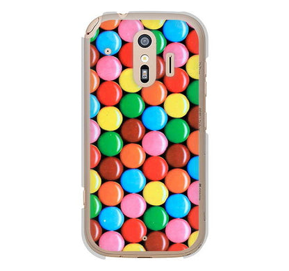 らくらくスマートフォン me F-01L docomo 高画質仕上げ 背面印刷 ハードケース スイーツ