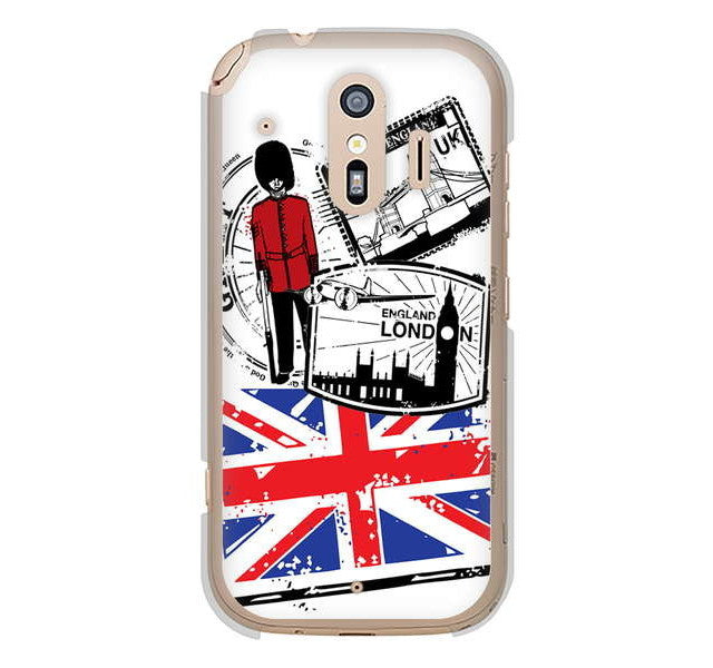らくらくスマートフォン me F-01L docomo 高画質仕上げ 背面印刷 ハードケース イギリスの風景