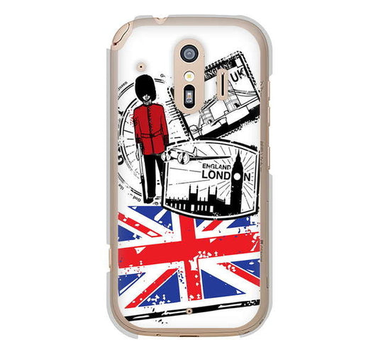らくらくスマートフォン me F-01L docomo 高画質仕上げ 背面印刷 ハードケース イギリスの風景