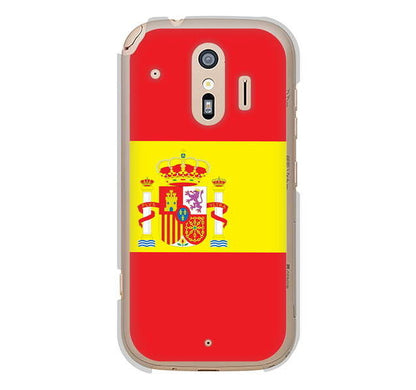 らくらくスマートフォン me F-01L docomo 高画質仕上げ 背面印刷 ハードケース 国旗