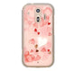 らくらくスマートフォン me F-01L docomo 高画質仕上げ 背面印刷 ハードケース 【1125 ハートの和紙】