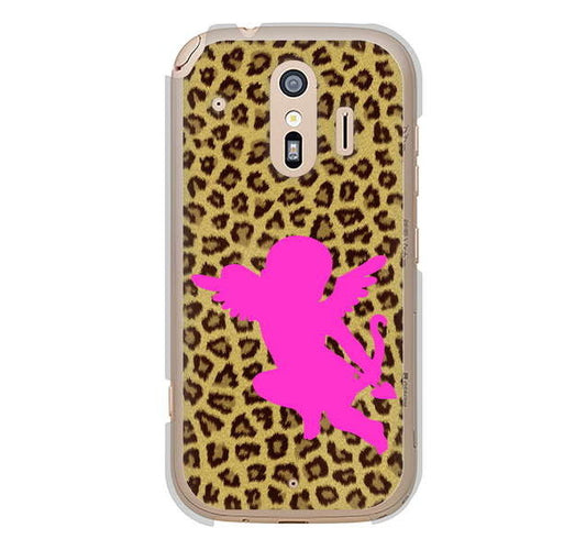 らくらくスマートフォン me F-01L docomo 高画質仕上げ 背面印刷 ハードケース エンジェル