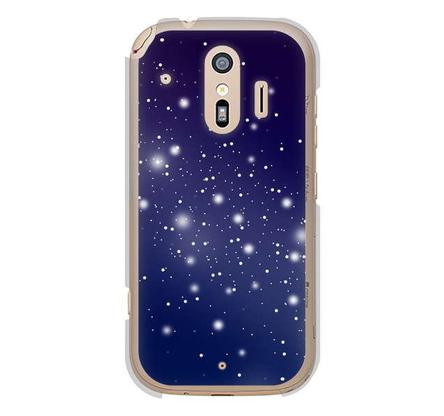 らくらくスマートフォン me F-01L docomo 高画質仕上げ 背面印刷 ハードケース 【1271 天空の川】