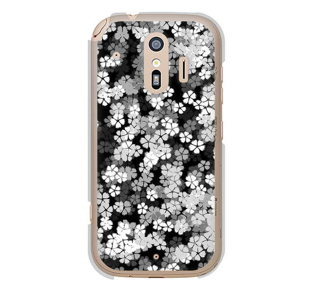 らくらくスマートフォン me F-01L docomo 高画質仕上げ 背面印刷 ハードケース 【1332 夜桜】