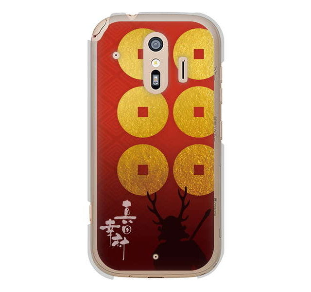 らくらくスマートフォン me F-01L docomo 高画質仕上げ 背面印刷 ハードケース 家紋