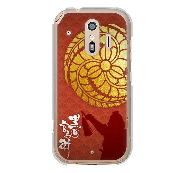 らくらくスマートフォン me F-01L docomo 高画質仕上げ 背面印刷 ハードケース 家紋