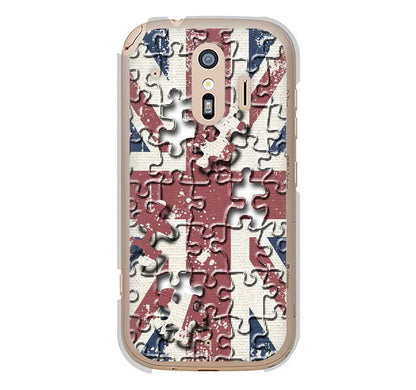 らくらくスマートフォン me F-01L docomo 高画質仕上げ 背面印刷 ハードケース ユニオンジャック